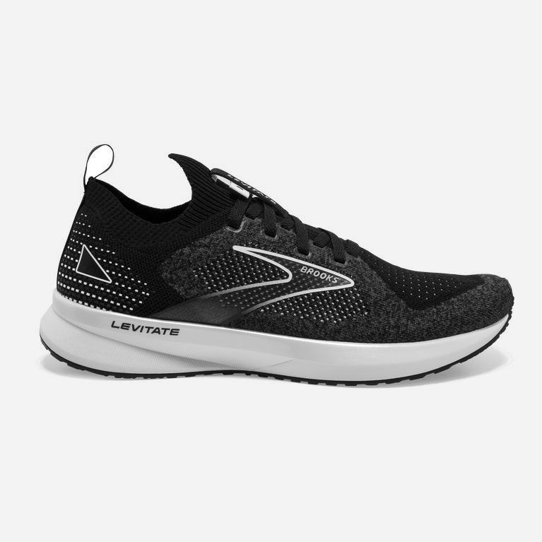 Brooks Levitate Stealthfit 5 Womens Energy Return Road Running Shoes - Black/Grey/White - Philippine